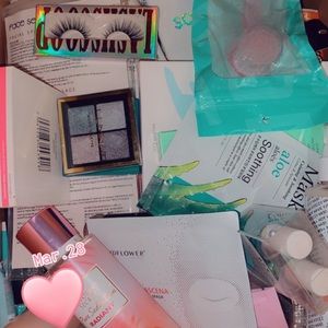 This is a mystery. Box is has skin care, make up lashes sprays body sprays, etc.